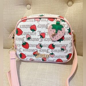 Juicy Couture White and Pink Strawberry Satchel